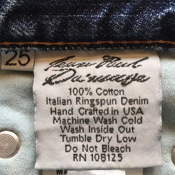 Jean Paul Da’Mage | Blue Jeans Low Rise Boot Cut Distressed 25 - Picture 6 of 9